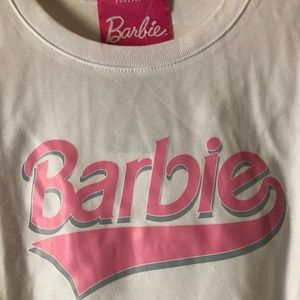 Barbie x Forever 21 Collab White Cinched TShirt Size M New with Tags Barbie Logo